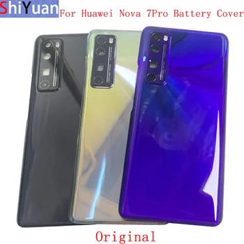 Originál Kryt Batérie Zadné Dvere Bývanie Späť Prípade Huawei Nova 7 Pro 5G Kryt Batérie s Kamerou Rám Logo Opravy Dielov