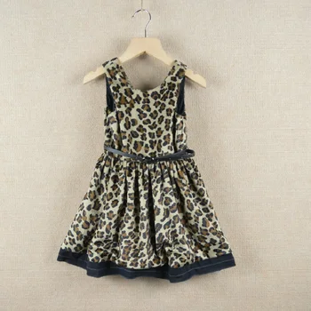 Hooyi Leopard Dievčatá Šaty Princezná šaty Deti party šaty Deti Oblečenie Sundresses Kostýmy dievčatá oblečenie vestidos
