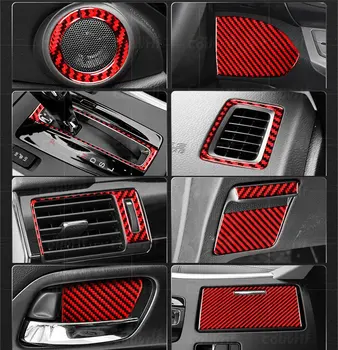 Auto Interiéru Carbon Fiber Kryt Centrum regulačné zariadenia Panel Dekoračné Nálepky Na Honda Accord 9. CR 2013-2016 Auto Príslušenstvo