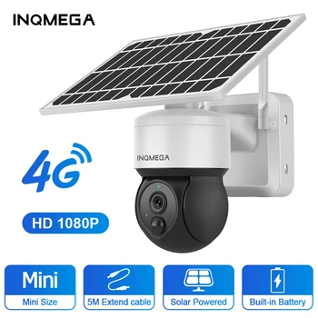 INQMEGA Solárne Fotoaparát 4G SIM / WIFI Bezdrôtové Zabezpečenie Odnímateľná Slnečná Cam Video Dohľad Na Dvore