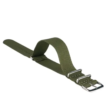 22 mm Army Zelená Nylon Športové Hodinky Remienok potítka Nahradenie Mäkké Kvalitné Vojenské Vonkajšie Náramok Muži Ženy Watchband