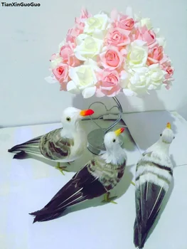 Pena&perie seagull vták krásne perie seagull model filmovanie prop domov, záhradné dekorácie, remeselné,s1310