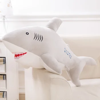 [Zábavné] 55 cm Tichom Cartoon plyšové Shark Hračky Mäkké podržte Vankúš Super Mäkké, Vypchaté bavlna Zvierat Shark Bábiky modelu deti dievča, darček