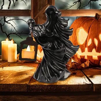 Peklo Messenger S Svietidla Anonymný Ghost Socha Halloween Hells Svietidla Živice Messenger Nepremokavé Vonkajšie Záhradné Sochy