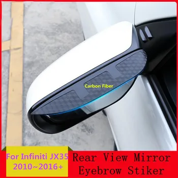 Carbon Fiber Strane Zrkadla Clonu Cover Stick Výbava Štít Obočie Rám Pre Infiniti JX35 2010 2011 2012 2013 2016+