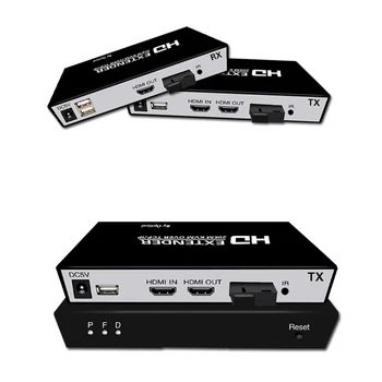 HDMI Optický Konvertor, Podpora USB, Ovládací 20 km Optických Extender S Loop Out Cez SC optického Kábla