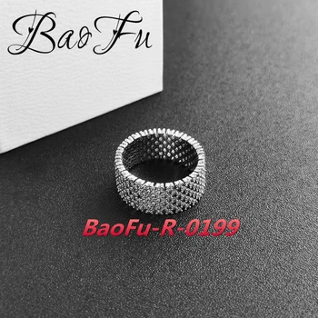BaoFu 925 Sterling Silver Ring Lesklé Pokrýva Osobnosti Luxusné Vhodné pre Darčeky Originálne Dámske Šperky