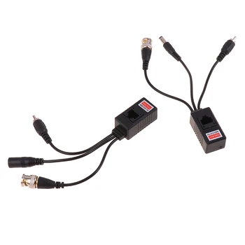 2ks/set BNC Pasívny Video Power Audio 3 v 1 Balun Vysielač CCTV Kamery