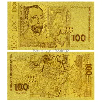 Vysoká Kvalita Bulharsko Zlaté Bankovky 100 Zlatej Fólie Á Najlepšie Obchodné Darčeky A Dekorácie Kolekcia Pre Priateľa Dropshipping