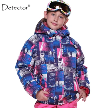 Detektor Deti Zimné Deti Oblečenie Dievčatá Lyžovanie Bunda -20 Stupňov Lyžiarska Bunda pre Dievčatá Vetru Nepremokavá Srsť