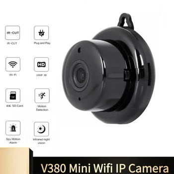 Mini Wifi IP Kamera HD 1080P Bezpečnosti Bezdrôtový Vnútorné Kamery V380 Nočné Videnie Detekcia Pohybu Baby Monitor Fotoaparátu
