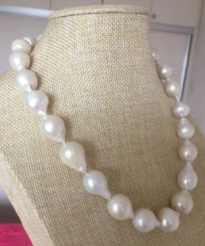 Nádherný 13-14 mm south sea barokový multicolor perlový náhrdelník 18 palcov >>>ženy jewerly