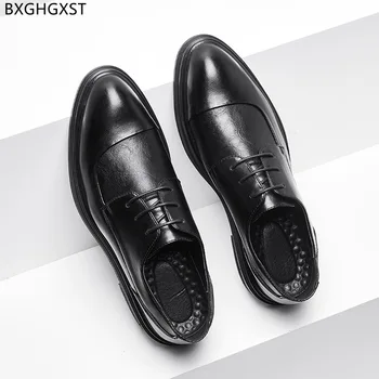 Čierne Šaty Topánky Mens Módne, Elegantné Luxusné Návrhár Obuvi Mužov Vysokej Kvality Oxford Hnedé Formálne Topánky pre Mužov 2022 Chaussure