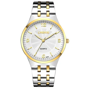 Zlaté Hodinky Mužov Luxusné Značky Slávny Náramkové hodinky Muž Hodiny Zlaté Nerezové Náramkové hodinky Quartz Pôvodné Relogio Masculino