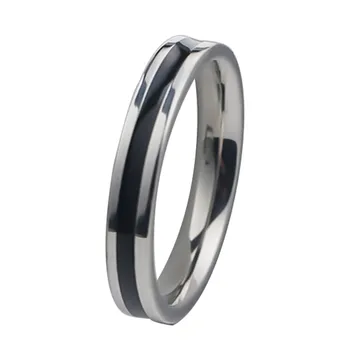 Veľkoobchod factory atraktívne čierne titanium prsteň pre mužov, ženy, ceny šperky viac pro nehrdzavejúcej ocele zákazku