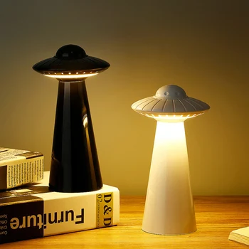 UFO Dizajn Nočné Svetlo USB Nabíjateľné LED stolná Lampa Stmievateľné Čítanie Flicker-Free Svetlo Smart Nočná Lampa Študent Deti