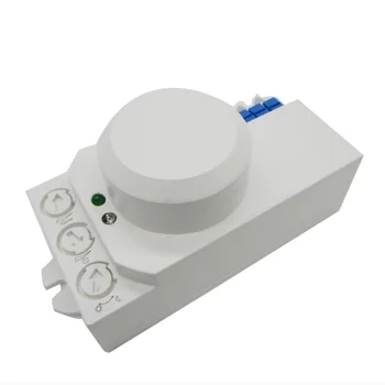 220V Smart Mikrovlnný Radarový Senzor Citlivý Čas a Vzdialenosť, Nastaviteľný Snímač Prepínač