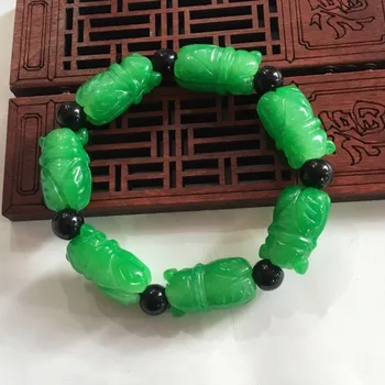 Super Prírodný zelený Náramok Korálky Pomoci Akademické Podnikanie Náramky String Jade bangles Jewelr Príslušenstvo Jade Bangles