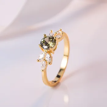 2022 Módne Šperky Prstene pre Ženy Kvet Emerald Zirkón Ozdoby Prst Prsteň Svadobné Party Dary