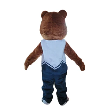 Grizzly Fursuit Plyšový Medveď Maskot Kostým pre Dospelých Cosplay Kombinéza s Kapucňou Oblek pre Vianočný Večierok Hra Karnevalové Oblečenie