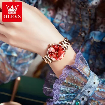 Ženy Hodinky Top Značky Luxusné 2021 Diamond Fashion Dámske náramkové hodinky z Nerezovej Ocele, Remienok Rose gold Žena Quartz Hodinky