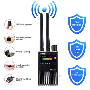 NOVÉ Dual Anténa RF Signálu Detektora Pre Skryté Kamery Odpočúvacie Bezdrôtové Audio Chybu GPS, GSM Zariadenia Finder Anti-Spy Skener