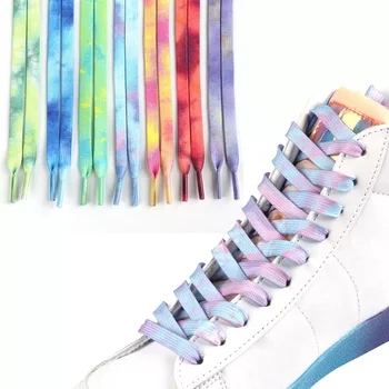 Šnúrky Rainbow Farba Obuvi, Šnúrky Bežné Plátno Topánky Farebné Shoelace Tlač Gradient Vhodný Pre Všetky Unisex 1 Pár