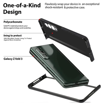 ACC-Pre Samsung z fold3 Telefón shell Liči zrno textúru ultra-tenký ochranný kryt S perom slot bez pera Business carry