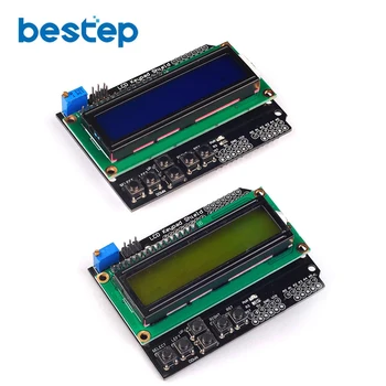 LCD Klávesnica Štít LCD1602 LCD 1602 Modul Displeja pre ATMEGA328 ATMEGA2560 Raspberry pi UNO Modrá Žltá-zelená Obrazovka
