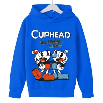 Deti Hra Cuphead hoodie Chlapci Dievčatá módne huggy wuggy mikina na jar a na jeseň model Horor Oblečenie s Dlhým Rukávom 4-14Yrs