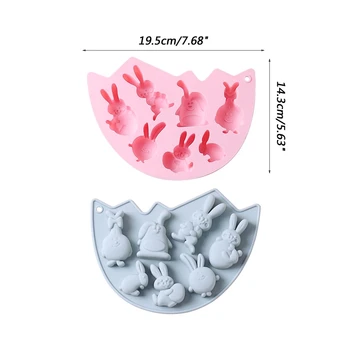 Nové Veľkonočné Králik Bunny Tvary Silikónové Formy Candy Formy Na Pečenie, Silikónové Formy