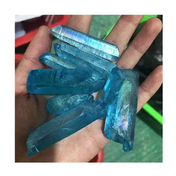 Modrá Aura Claer Quartz Vzor Crystal Liečivé Kamene Na Predaj