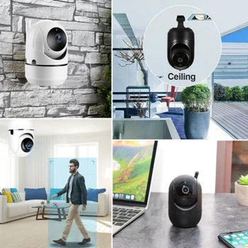 IP Kamera Black Smart Home Security Surveillance Camera 1080P Cloud HD Sledovanie Siete Bezdrôtové CCTV Smart PLUS WiFi Kamera
