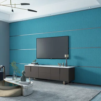 Moderné, Jednoduché, jednofarebné Obyčajný Pruh Tapety Spálne Dekorácie Velvet TV Tapetu Pozadia Zhustne