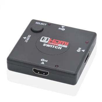 HD 3 Vstup 1 Výstup Mini 3 Port kompatibilný s HDMI Switch Žena Žien Switcher Splitter Okno Výber pre HDTV 1080P