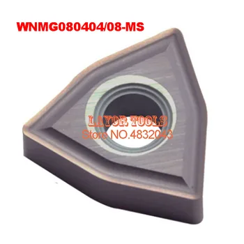10PCS WNMG080404/WNMG080408 HA/RO/MQ/GS/HS/MS CNC Karbidu Vložky,Sústruh Nástroj,Používaný na nerezovej ocele a ocele Pre MWLNR/WWLNR